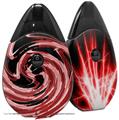Skin Decal Wrap 2 Pack compatible with Suorin Drop Alecias Swirl 02 Red VAPE NOT INCLUDED