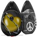 Skin Decal Wrap 2 Pack compatible with Suorin Drop Barbwire Heart Yellow VAPE NOT INCLUDED