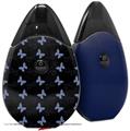 Skin Decal Wrap 2 Pack compatible with Suorin Drop Pastel Butterflies Blue on Black VAPE NOT INCLUDED
