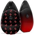 Skin Decal Wrap 2 Pack compatible with Suorin Drop Pastel Butterflies Red on Black VAPE NOT INCLUDED