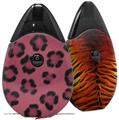 Skin Decal Wrap 2 Pack compatible with Suorin Drop Leopard Skin Pink VAPE NOT INCLUDED