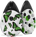 Skin Decal Wrap 2 Pack compatible with Suorin Drop Butterflies Green VAPE NOT INCLUDED