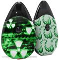 Skin Decal Wrap 2 Pack compatible with Suorin Drop Radioactive Green VAPE NOT INCLUDED