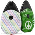 Skin Decal Wrap 2 Pack compatible with Suorin Drop Pastel Hearts on White VAPE NOT INCLUDED
