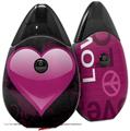 Skin Decal Wrap 2 Pack compatible with Suorin Drop Glass Heart Grunge Hot Pink VAPE NOT INCLUDED