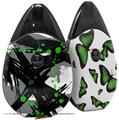 Skin Decal Wrap 2 Pack compatible with Suorin Drop Abstract 02 Green VAPE NOT INCLUDED