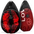 Skin Decal Wrap 2 Pack compatible with Suorin Drop Big Kiss Red Lips on Black VAPE NOT INCLUDED