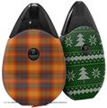Skin Decal Wrap 2 Pack compatible with Suorin Drop Plaid Pumpkin Orange VAPE NOT INCLUDED