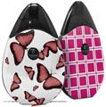 Skin Decal Wrap 2 Pack compatible with Suorin Drop Butterflies Pink VAPE NOT INCLUDED