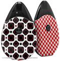Skin Decal Wrap 2 Pack compatible with Suorin Drop Red And Black Squared VAPE NOT INCLUDED