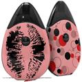 Skin Decal Wrap 2 Pack compatible with Suorin Drop Big Kiss Black on Pink VAPE NOT INCLUDED