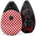 Skin Decal Wrap 2 Pack compatible with Suorin Drop Checkered Canvas Red and White VAPE NOT INCLUDED