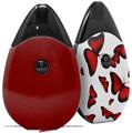 Skin Decal Wrap 2 Pack compatible with Suorin Drop Solids Collection Red Dark VAPE NOT INCLUDED