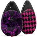 Skin Decal Wrap 2 Pack compatible with Suorin Drop Twisted Garden Purple and Hot Pink VAPE NOT INCLUDED