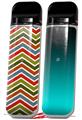 Skin Decal Wrap 2 Pack for Smok Novo v1 Zig Zag Colors 01 VAPE NOT INCLUDED