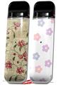 Skin Decal Wrap 2 Pack for Smok Novo v1 Flowers and Berries Red VAPE NOT INCLUDED