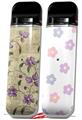 Skin Decal Wrap 2 Pack for Smok Novo v1 Flowers and Berries Purple VAPE NOT INCLUDED