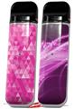 Skin Decal Wrap 2 Pack for Smok Novo v1 Triangle Mosaic Fuchsia VAPE NOT INCLUDED