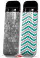 Skin Decal Wrap 2 Pack for Smok Novo v1 Triangle Mosaic Gray VAPE NOT INCLUDED