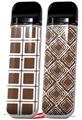 Skin Decal Wrap 2 Pack for Smok Novo v1 Squared Chocolate Brown VAPE NOT INCLUDED