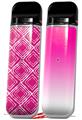 Skin Decal Wrap 2 Pack for Smok Novo v1 Wavey Fushia Hot Pink VAPE NOT INCLUDED