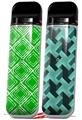 Skin Decal Wrap 2 Pack for Smok Novo v1 Wavey Green VAPE NOT INCLUDED