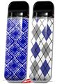 Skin Decal Wrap 2 Pack for Smok Novo v1 Wavey Royal Blue VAPE NOT INCLUDED