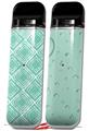 Skin Decal Wrap 2 Pack for Smok Novo v1 Wavey Seafoam Green VAPE NOT INCLUDED