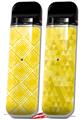 Skin Decal Wrap 2 Pack for Smok Novo v1 Wavey Yellow VAPE NOT INCLUDED