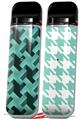 Skin Decal Wrap 2 Pack for Smok Novo v1 Retro Houndstooth Seafoam Green VAPE NOT INCLUDED