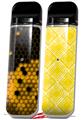 Skin Decal Wrap 2 Pack for Smok Novo v1 HEX Yellow VAPE NOT INCLUDED