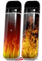 Skin Decal Wrap 2 Pack for Smok Novo v1 Fire on Black VAPE NOT INCLUDED