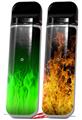 Skin Decal Wrap 2 Pack for Smok Novo v1 Fire Green VAPE NOT INCLUDED