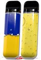 Skin Decal Wrap 2 Pack for Smok Novo v1 Ripped Colors Blue Yellow VAPE NOT INCLUDED