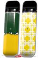 Skin Decal Wrap 2 Pack for Smok Novo v1 Ripped Colors Green Yellow VAPE NOT INCLUDED