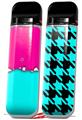 Skin Decal Wrap 2 Pack for Smok Novo v1 Ripped Colors Hot Pink Neon Teal VAPE NOT INCLUDED