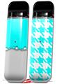 Skin Decal Wrap 2 Pack for Smok Novo v1 Ripped Colors Neon Teal Gray VAPE NOT INCLUDED