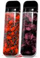 Skin Decal Wrap 2 Pack for Smok Novo v1 Scattered Skulls Red VAPE NOT INCLUDED