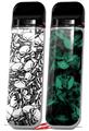 Skin Decal Wrap 2 Pack for Smok Novo v1 Scattered Skulls White VAPE NOT INCLUDED