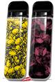 Skin Decal Wrap 2 Pack for Smok Novo v1 Scattered Skulls Yellow VAPE NOT INCLUDED