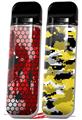 Skin Decal Wrap 2 Pack for Smok Novo v1 HEX Mesh Camo 01 Red Bright VAPE NOT INCLUDED