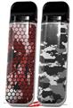 Skin Decal Wrap 2 Pack for Smok Novo v1 HEX Mesh Camo 01 Red VAPE NOT INCLUDED