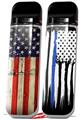Skin Decal Wrap 2 Pack for Smok Novo v1 Painted Faded and Cracked USA American Flag VAPE NOT INCLUDED