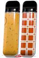 Skin Decal Wrap 2 Pack for Smok Novo v1 Raining Orange VAPE NOT INCLUDED