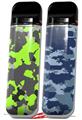 Skin Decal Wrap 2 Pack for Smok Novo v1 WraptorCamo Old School Camouflage Camo Lime Green VAPE NOT INCLUDED