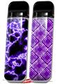 Skin Decal Wrap 2 Pack for Smok Novo v1 Electrify Purple VAPE NOT INCLUDED