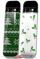 Skin Decal Wrap 2 Pack for Smok Novo v1 Ugly Holiday Christmas Sweater - Christmas Trees Green 01 VAPE NOT INCLUDED