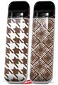 Skin Decal Wrap 2 Pack for Smok Novo v1 Houndstooth Chocolate Brown VAPE NOT INCLUDED