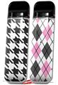 Skin Decal Wrap 2 Pack for Smok Novo v1 Houndstooth Dark Gray VAPE NOT INCLUDED