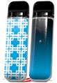 Skin Decal Wrap 2 Pack for Smok Novo v1 Boxed Neon Blue VAPE NOT INCLUDED